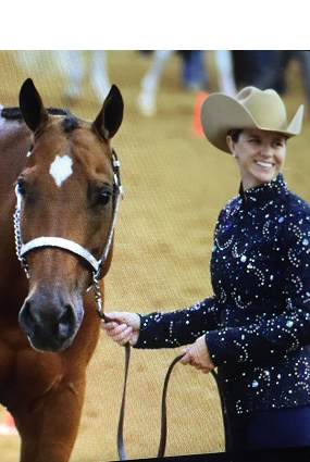 Picture girl holding horse